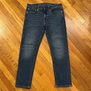 American Eagle Men's Airflex+ Slim Straight Dark Blue Jeans